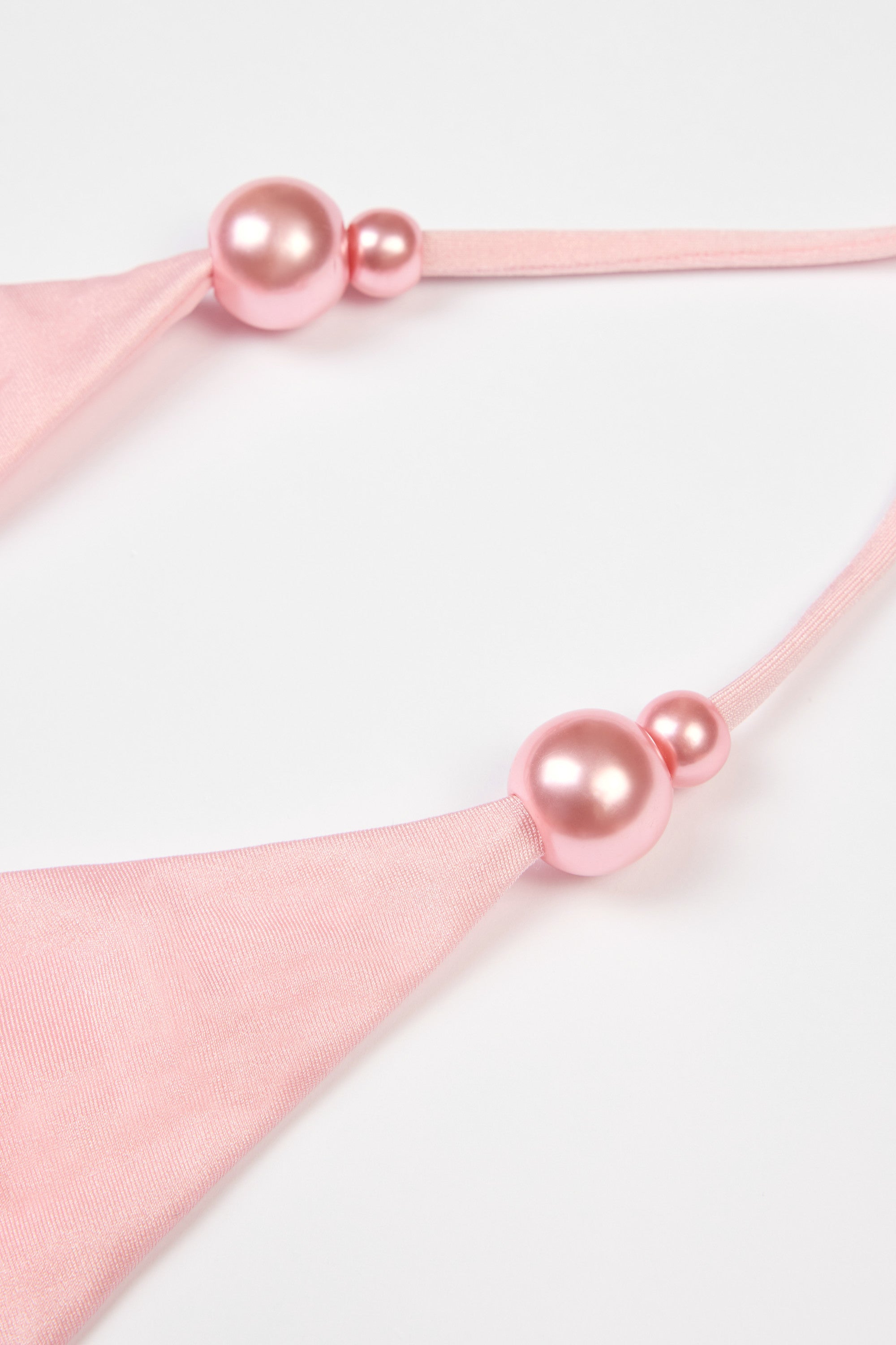 Halterneck Thong Swimsuit in Baby Pink