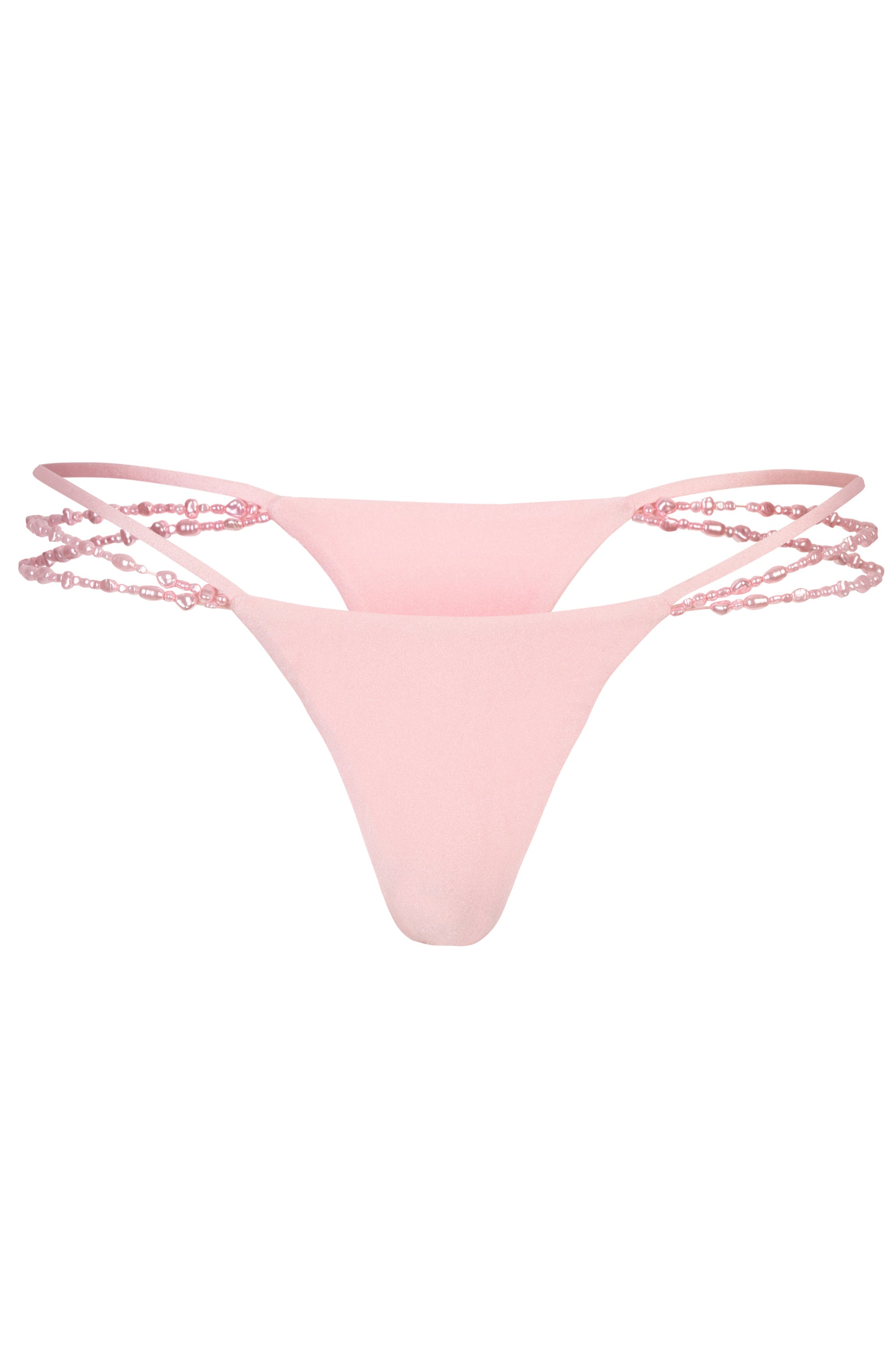 Multi-Strap Cheeky Bikini Bottoms  in Baby Pink