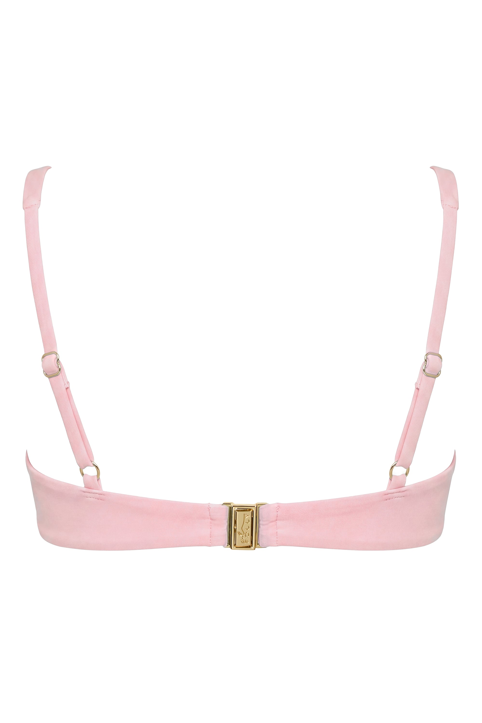 Underwired Bikini Top in Pink Gingham Print