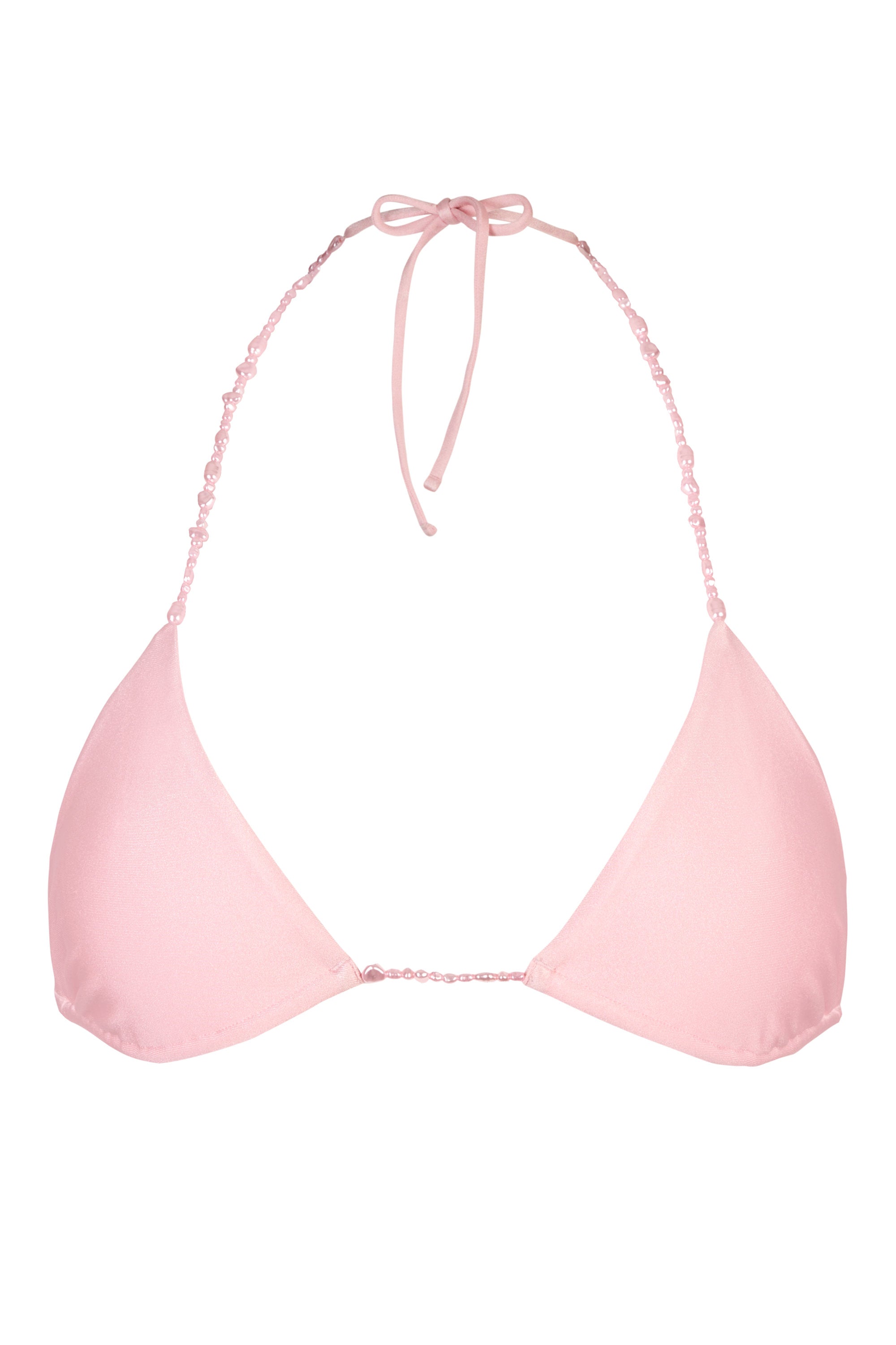 Triangle Bikini Top in Baby Pink